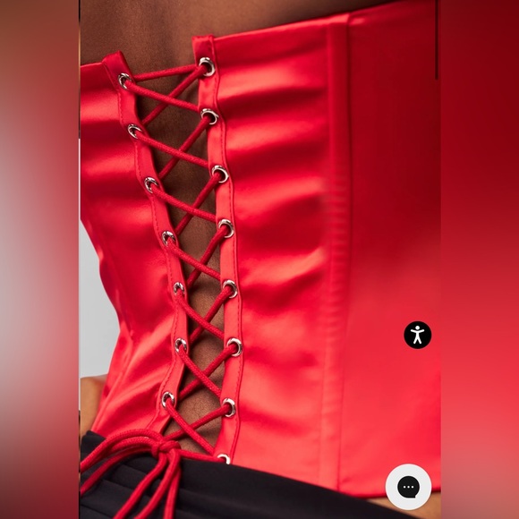 Guizio Red satin corset - Picture 2 of 2
